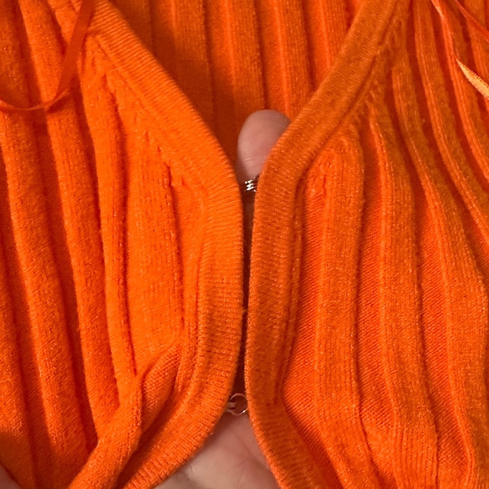 Orange Ribbed cropped top - Picture 5 of 5